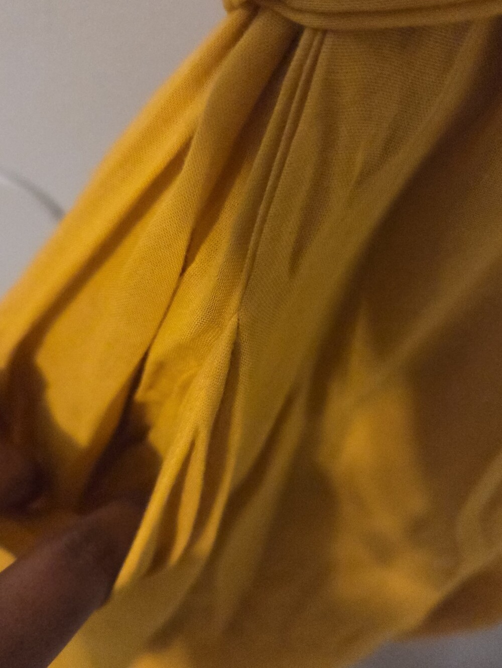 Odille Womens Yellow Pleated Ruffle Tier Hem Summer Dress Sz 4 - Picture 6 of 8